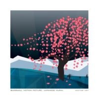 Japanese restaurant mural
